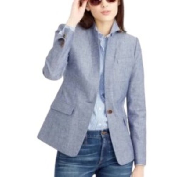 J. Crew Regent Blazer in Chambray 10P - Picture 1 of 6